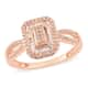 10K Rose Gold G-H I3 Diamond Split Shank Art Deco Inspired Ring (Size 7.0) 3 Grams 0.40 ctw image number 0