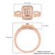 10K Rose Gold G-H I3 Diamond Split Shank Art Deco Inspired Ring (Size 7.0) 3 Grams 0.40 ctw image number 4
