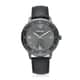 STRADA Japanese Movement Watch in Black Faux Leather Strap image number 0