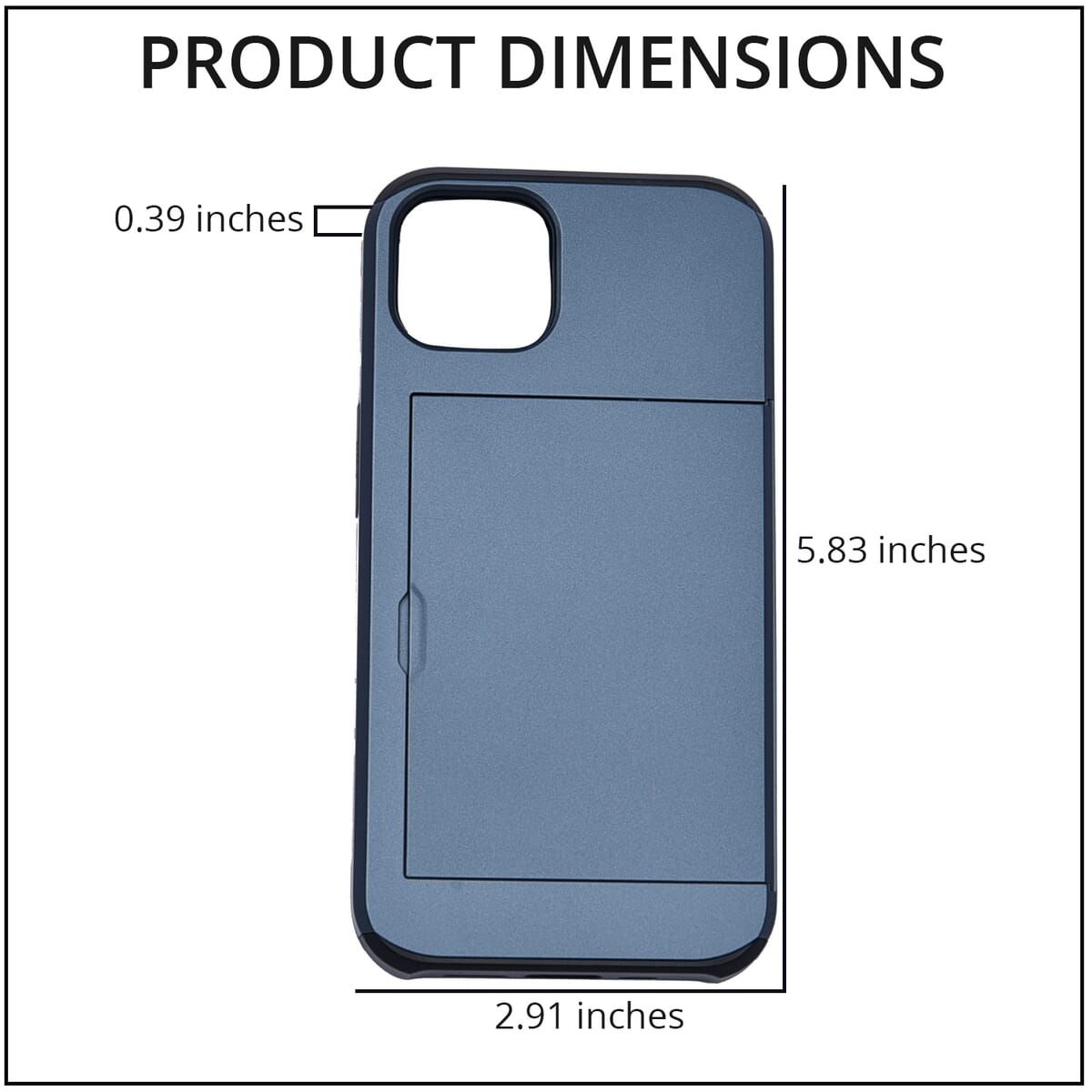 iPhone 13 Case with Sliding Card Slot- Dark Blue image number 3