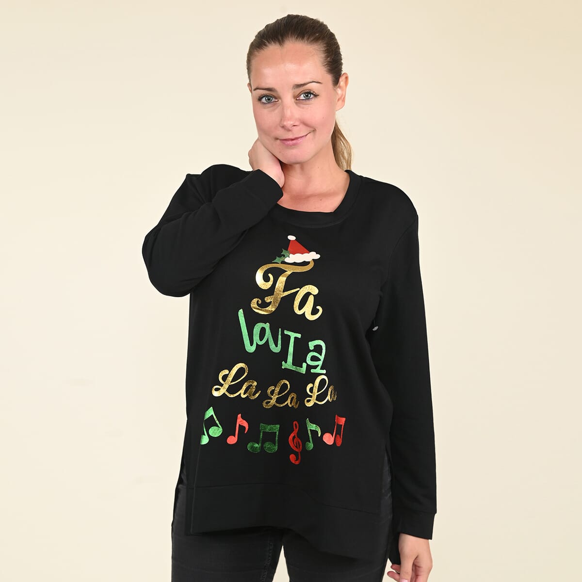 womens black christmas sweater