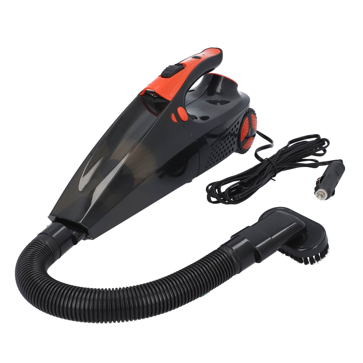 HOMESMART Black 4-in-1 Portable, Multi-Function, Electric-Powered, Wet/Dry Function Car Vacuum Cleaner With Powerful Air Pump, Three nozzles And Long Cable Cord image number 0