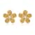 Yellow and White Diamond Floral Earrings in Vermeil YG Over Sterling Silver 0.33 ctw