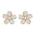 Diamond Floral Earrings in Vermeil YG and Platinum Over Sterling Silver 0.33 ctw