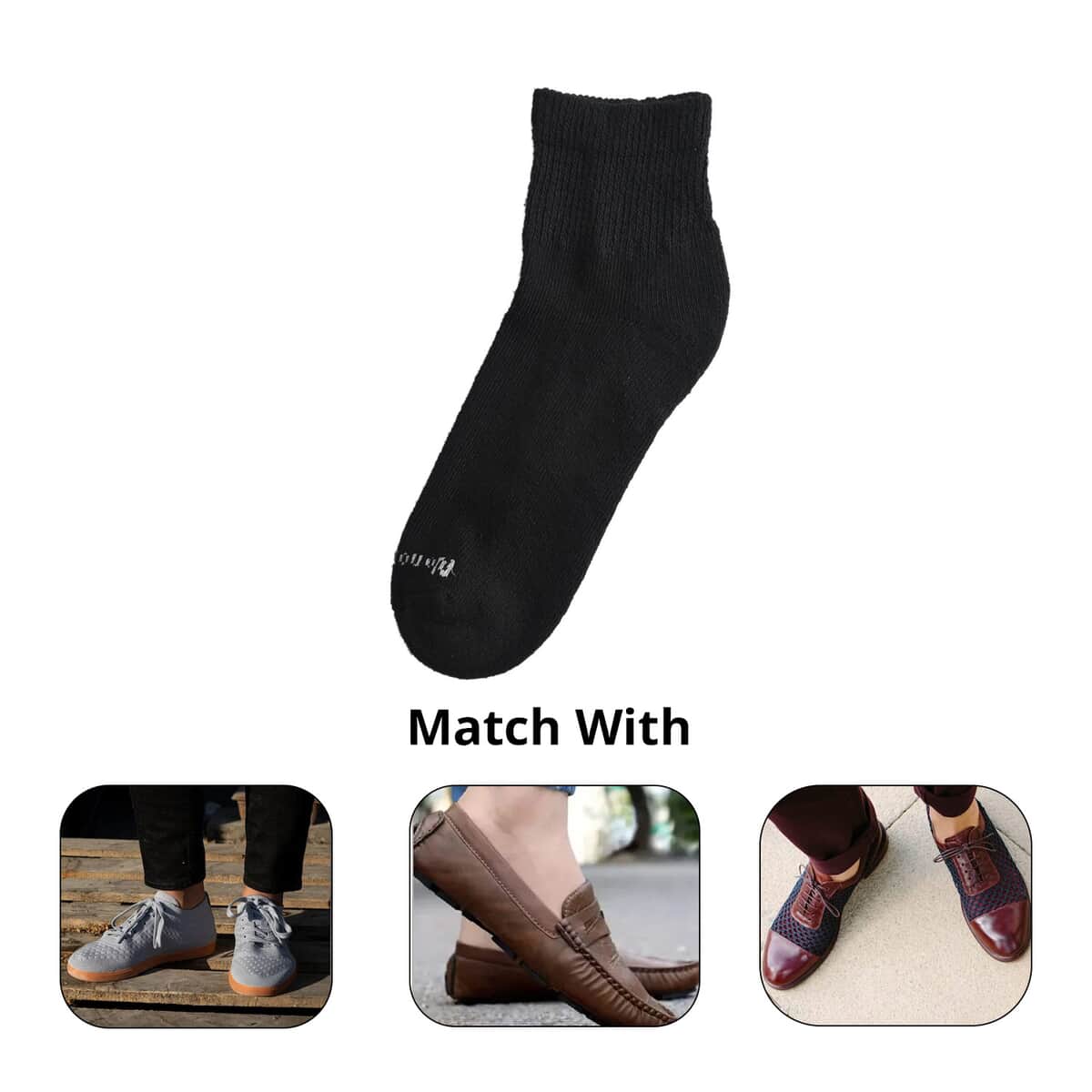 Buy No Nonsense Women's 12pck Cushioned Ankle Socks -Black (Sizes 4-10 ...