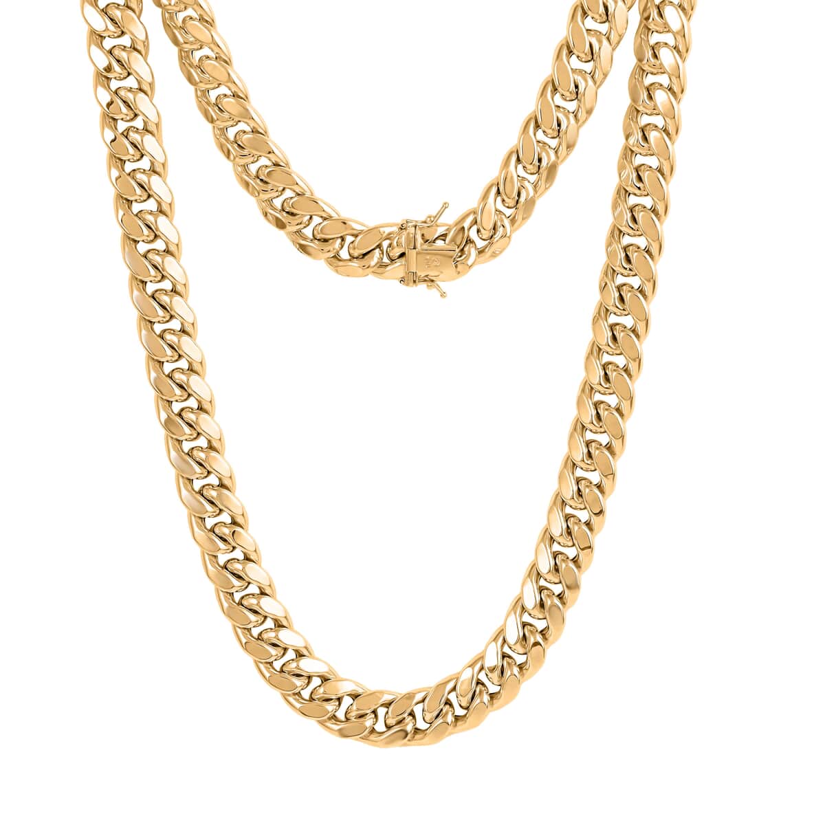 Buy 10K Yellow Gold 13mm Miami Cuban Chain Necklace 20 Inches 75.20 ...