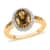 Golden Tanzanite, Yellow and White Diamond Double Halo Ring in Vermeil Yellow Gold Over Sterling Silver (Size 10.0) 1.75 ctw