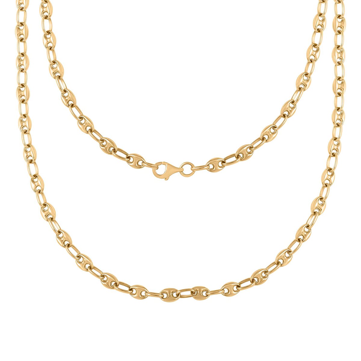 Buy 14K Yellow Gold 5mm Puffed Mariner Necklace 20 Inches 12.45 Grams