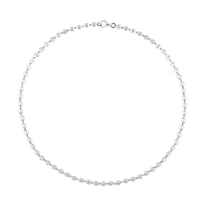 950 Platinum 6.35mm Beaded Link Chain Necklace with 14mm Lobster Lock (22 Inches) (27.50 g)
