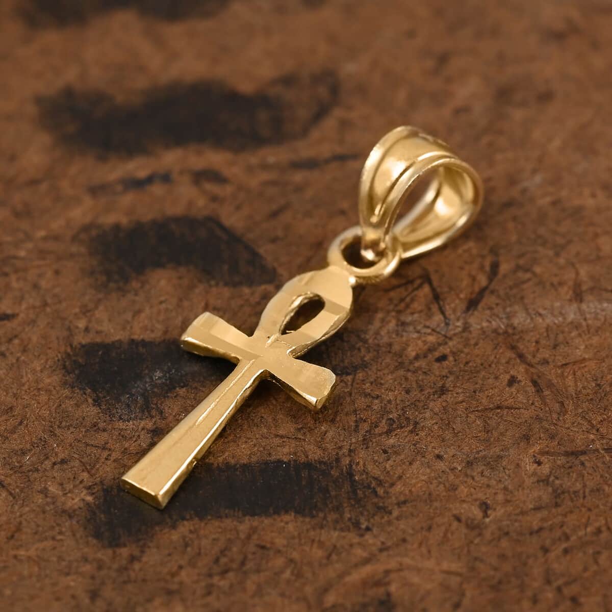 Buy 10K Yellow Gold Ankh Pendant at ShopLC.