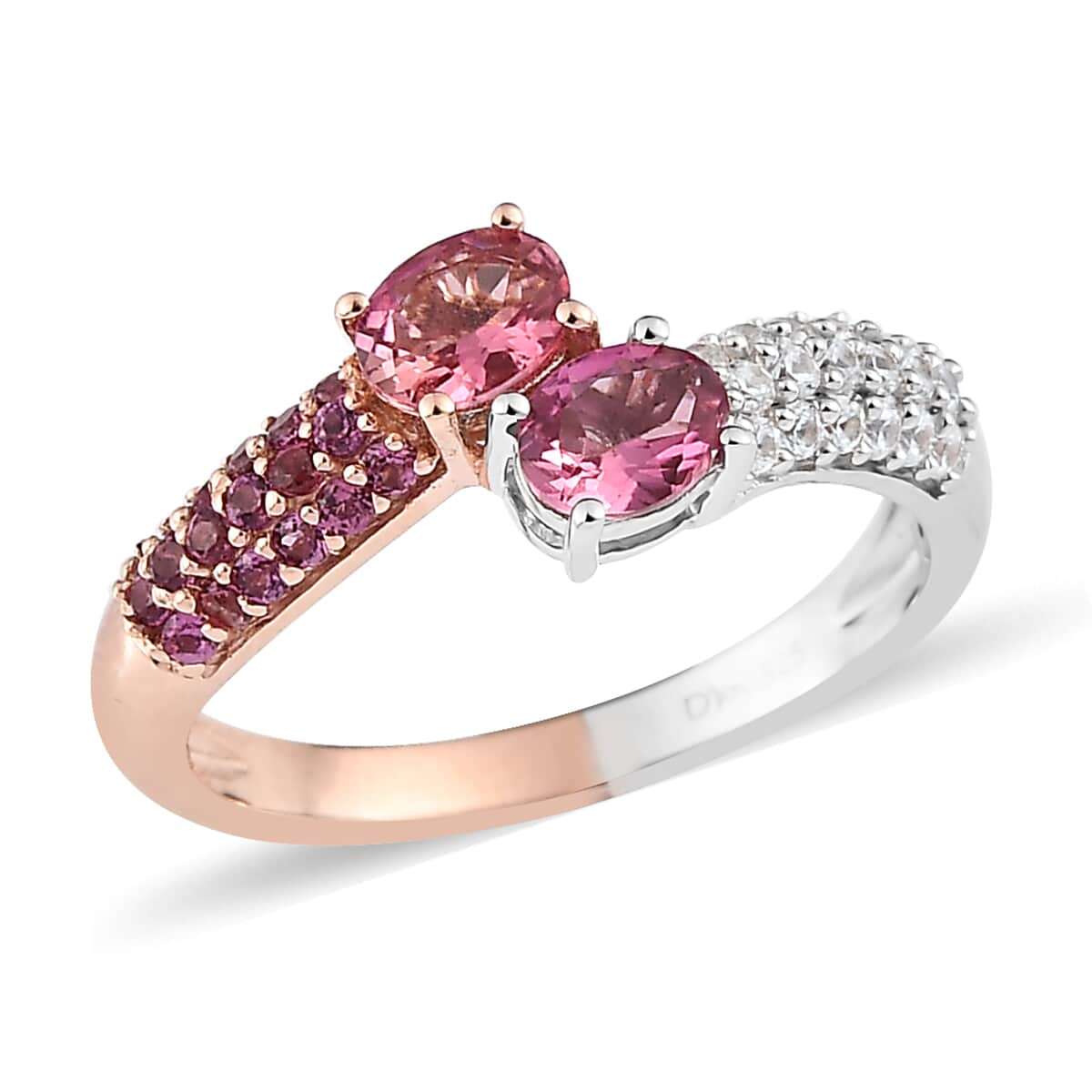 Rose gold DIVAS' DREAM Necklace Pink with 1.15 ct Diamonds,Pink Tourmaline