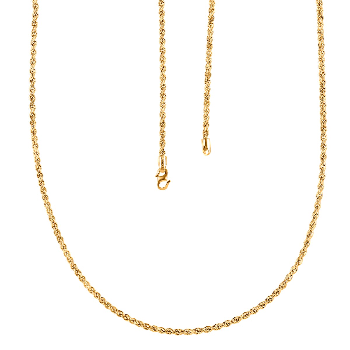 Buy 22K Yellow Gold 1.70mm Rope Chain 22 Inches 3.35 Grams at ShopLC.