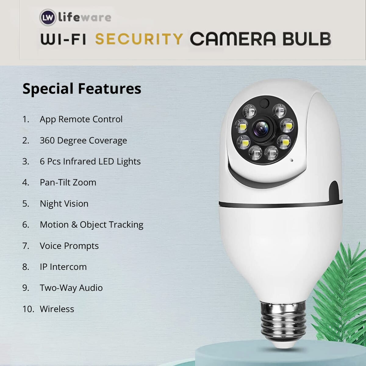 Buy Lifeware WIFI Security Camera Bulb (Universal Fits All Sockets