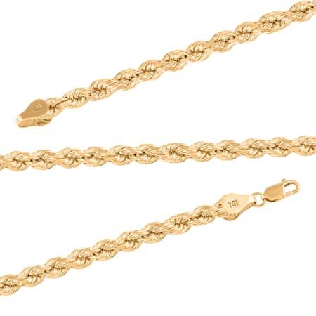 14k Solid Yellow Gold Diamond Cut Rope Chain 1.2 mm, 1.5 m, 2 m , 2.3 m ,  2.5 mm