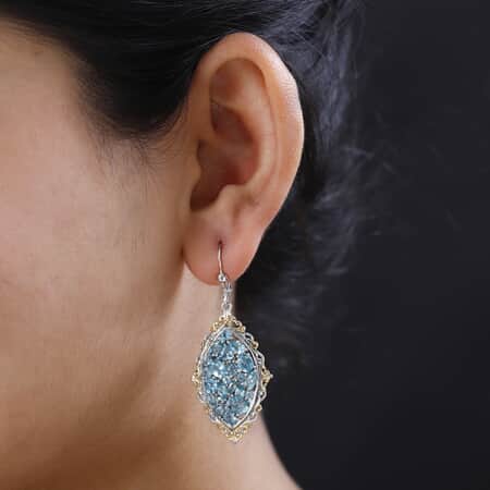 Solid Gold Apatite Earring - Piercing End Jewelry White Gold / 2.5mm