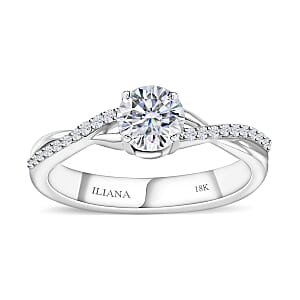 Iliana 18K White Gold Diamond (G-H, SI1) Criss Cross Ring (Size 7.0) (4.15 g) 0.75 ctw