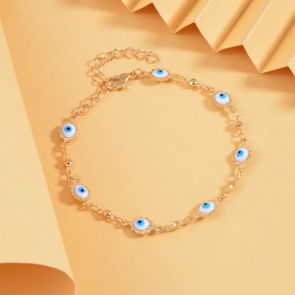 MULTI-COLOR EVIL EYE ANKLET