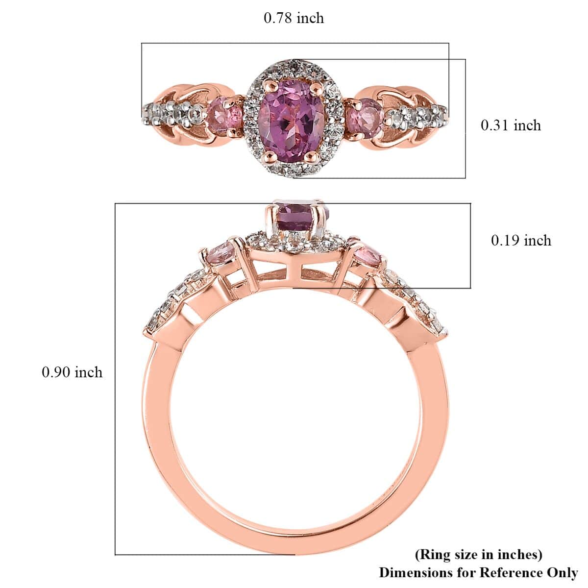 Rose gold DIVAS' DREAM Necklace Pink with 1.15 ct Diamonds,Pink Tourmaline