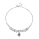 Simulated White Mystic Color Topaz Beaded Necklace 20-22 Inches in Silvertone image number 0