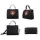 Black and Red Color Demon Pattern Genuine Leather Tote Bag image number 1