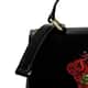 Black and Red Color Demon Pattern Genuine Leather Tote Bag image number 3