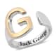 Personalized Initial G Ring in 18K YG Plated and Platinum Bond (Size 6.0) image number 0