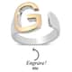 Personalized Initial G Ring in 18K YG Plated and Platinum Bond (Size 6.0) image number 2