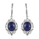 Lapis Lazuli Lever Back Earrings in Platinum Over Copper With Magnet and Stainless Steel 7.15 ctw image number 0
