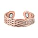 Magnetic By Design Abstract Texture Adjustable Open Ring with Magnetic End in Rosetone image number 3