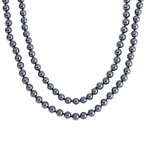 Terahertz Beaded Necklace (36 Inches) in Rhodium Over Sterling Silver with Magnetic Lock 349.15 ctw