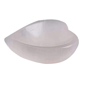 White Selenite Crystal Bowl Heart