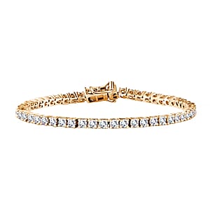 Moissanite Tennis Bracelet in Vermeil YG Over Sterling Silver (7.25 In) 5.50 ctw