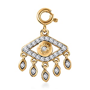 Moissanite Charm in Vermeil YG Over Sterling Silver 0.50 ctw