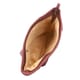 Wine Genuine Leather and Colorful Fabric Shoulder Bag image number 4