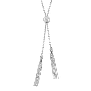 950 Platinum Beaded Necklace with Tassels (20-22 Inches) (16.50 g)