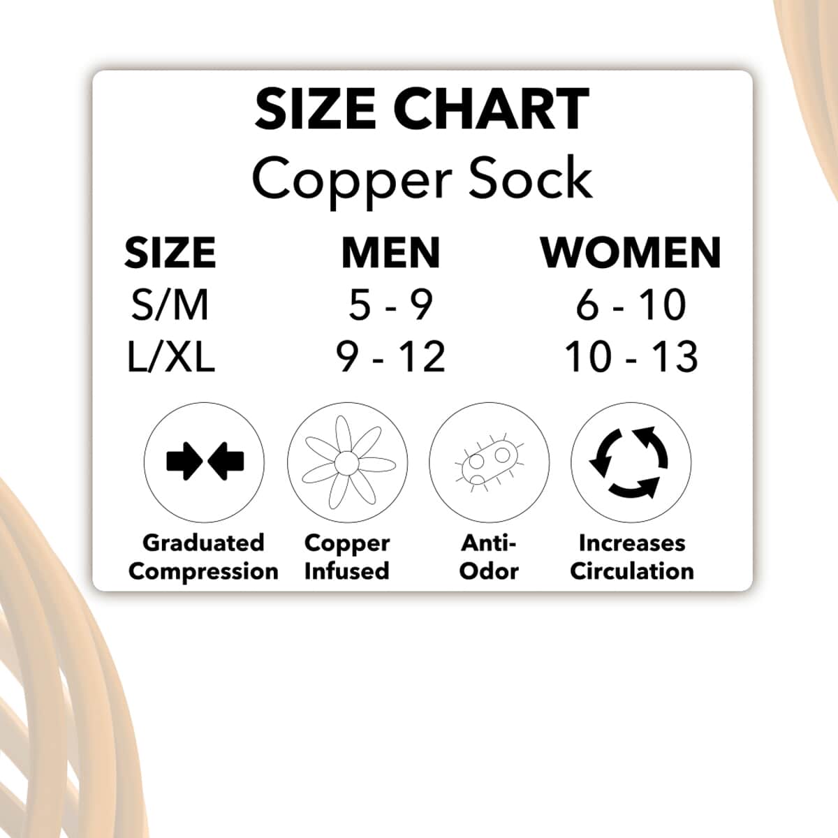 COPPER-INFUSED ANKLE LENGTH COMPRESSION SOCKS (3-PAIRS) – CopperFlux