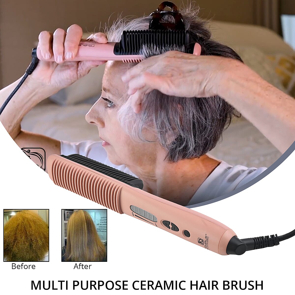 Buy Royale MultiPurpose Ceramic Hair BrushBlack at ShopLC.