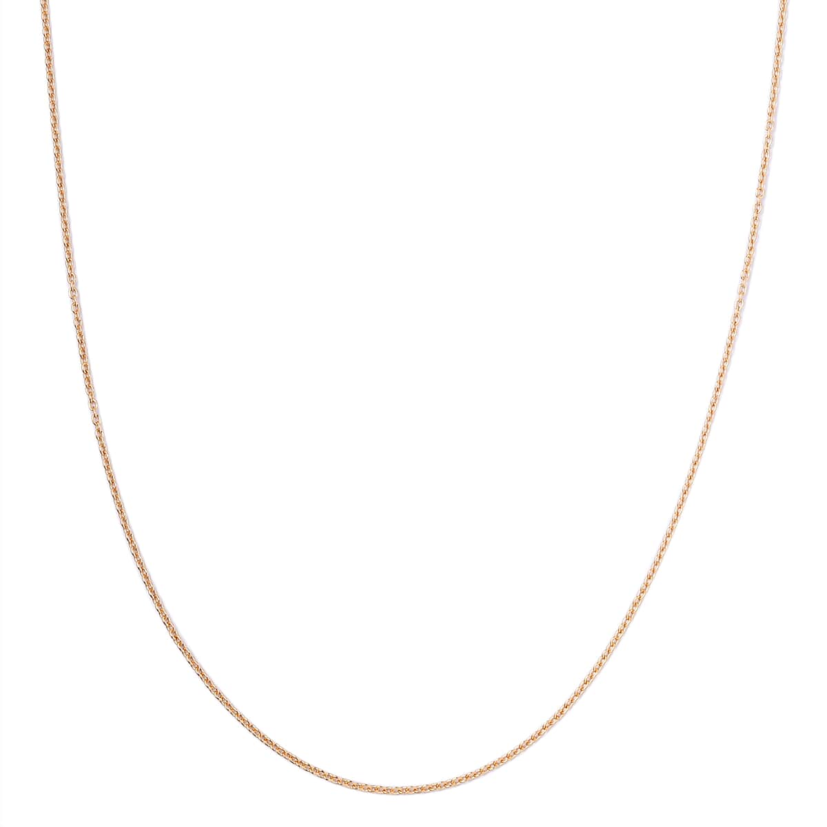 Vermeil Yellow Gold Over Sterling Silver Cable Chain 20 Inches 2.70 Grams image number 0