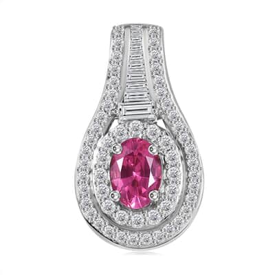 Rhapsody 950 Platinum AAAA Mahenge Spinel and E-F VS2 Diamond Pendant 1.10 ctw