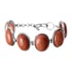 Gold Sandstone Station Bracelet in Silvertone (7.50 In) 122.00 ctw image number 0