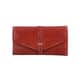 Hong Kong Closeout Burgundy Genuine Leather RFID Women's Wallet image number 0
