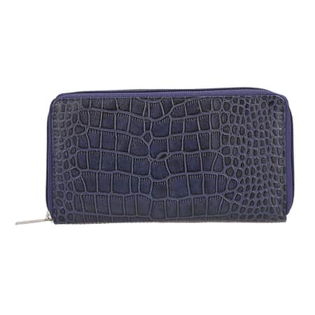 Navy Embossed LV Wallet