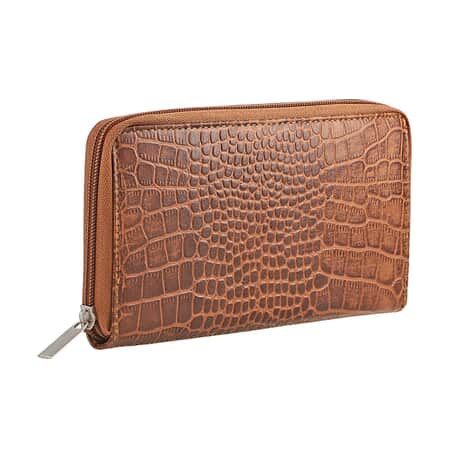 Classic Wallet - SRFID - Tan - Real Ostrich Leather