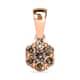 LUXORO 10K Rose Gold Natural Champagne Diamond Floral Pendant 0.50 ctw image number 0