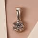 LUXORO 10K Rose Gold Natural Champagne Diamond Floral Pendant 0.50 ctw image number 1