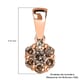 LUXORO 10K Rose Gold Natural Champagne Diamond Floral Pendant 0.50 ctw image number 5