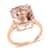 Certified Iliana 18K Rose Gold AAA Marropino Morganite Solitaire Ring (Size 6.0) 4 Grams 7.25 ctw