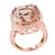 Certified Iliana 18K Rose Gold Certified AAA Marropino Morganite and G-H SI Diamond Halo Ring (Size 6.0) 6.40 Grams 10.85 ctw