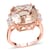 Iliana 18K Rose Gold AAA Certified and Appraised Marropino Morganite and G-H SI Diamond Ring (Size 7.0) 5.40 Grams 9.60 ctw