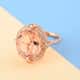 Certified Iliana 18K Rose Gold AAA Marropino Morganite and G-H SI Diamond Ring (Size 6.0) 6.10 Grams 7.80 ctw image number 1